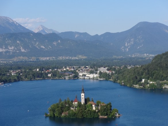 Lake Bled and surrounding town