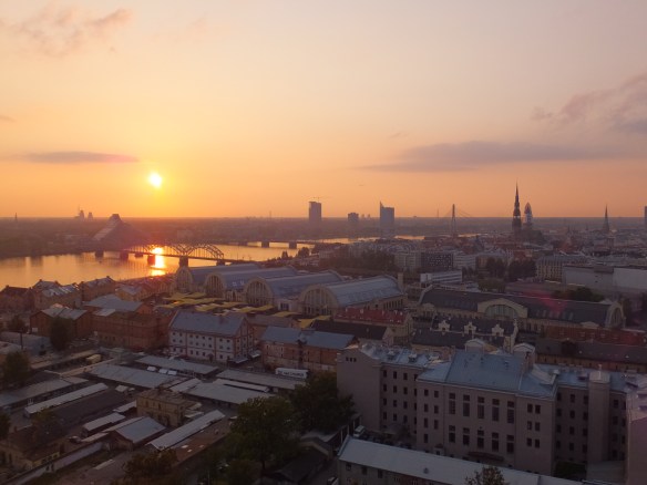 As seen from the Latvian Academy of Sciences observation deck